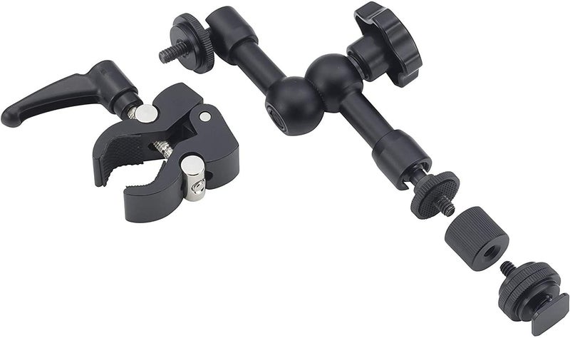 Zoom HRM-7 Handy Recorder Mount, 7-inch Arm, Clamp Mount, Designed to be Used With Zoom Portable Audio and Video Recorders